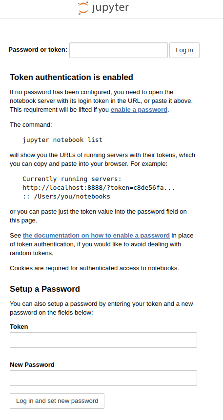 jupyter notebook password prompt